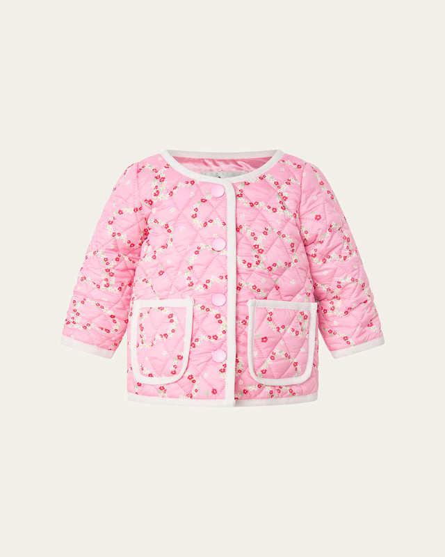 Girl's Mini Daisy-Print Jacket, Size 6M-24